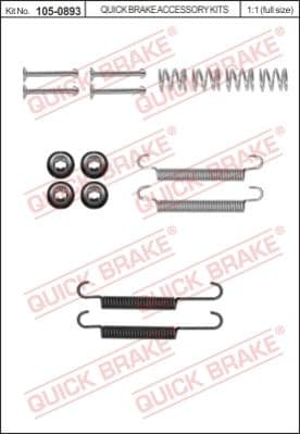 Brake shoes accessory kit 105-0893