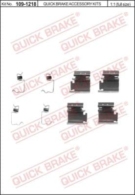 Brake pads accessory kit 109-1218