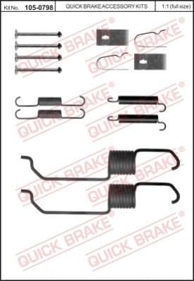 Brake shoes accessory kit 105-0798