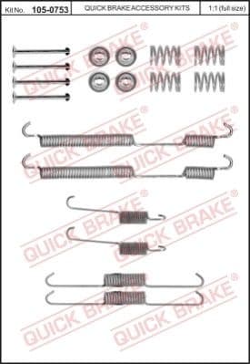 Brake shoes accessory kit 105-0753