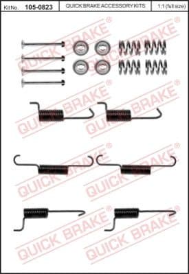 Brake shoes accessory kit 105-0823