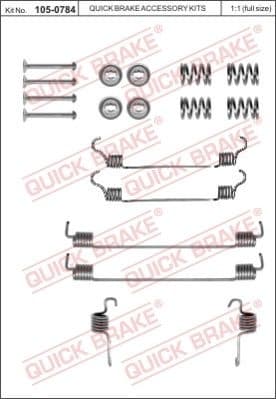 Accessory Kit, brake shoes 1050784