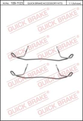 Brake pads accessory kit 109-1123