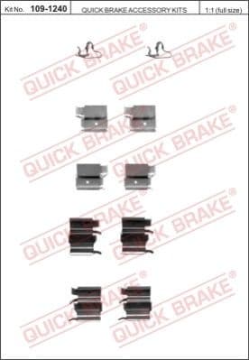 Brake pads accessory kit 109-1240