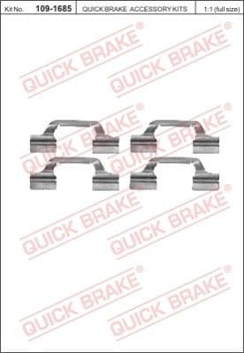 Brake pads accessory kit 109-1685