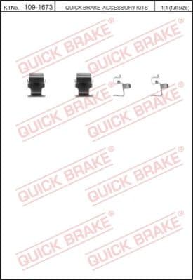 Brake pads accessory kit 109-1673