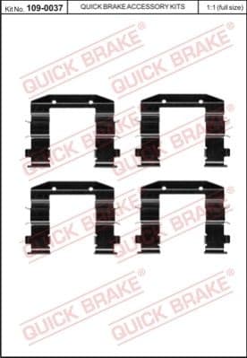 Brake pads accessory kit 109-0037