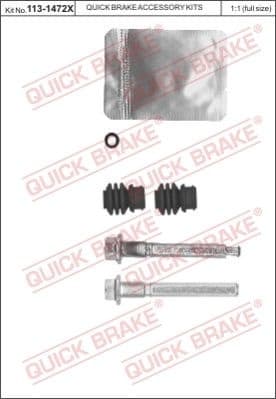 Brake caliper guide repkit 113-1472X