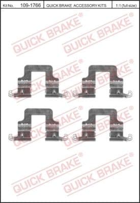 Brake pads accessory kit 109-1766