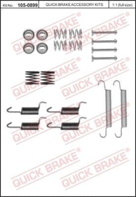 Brake shoes accessory kit 105-0899