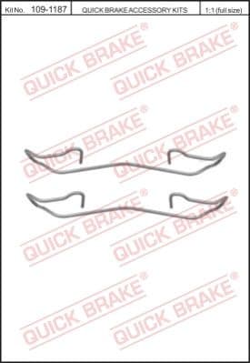 Brake pads accessory kit 109-1187