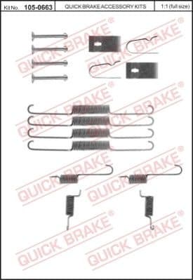 Accessory Kit, brake shoes 105-0663