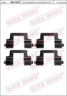 Brake pads accessory kit 109-1679