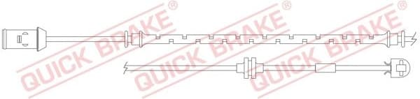 Warning Contact, brake pad wear WS0231A
