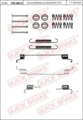 Brake shoes accessory kit 105-0672