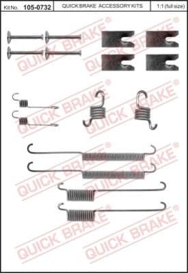 Brake shoes accessory kit 1050732