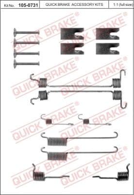 Brake shoes accessory kit 1050731