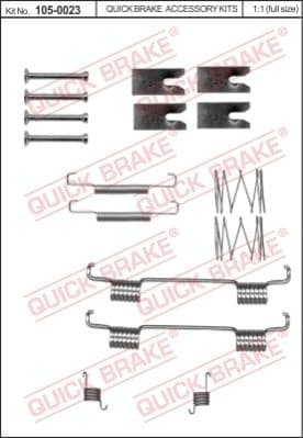 Brake shoes accessory kit 105-0023
