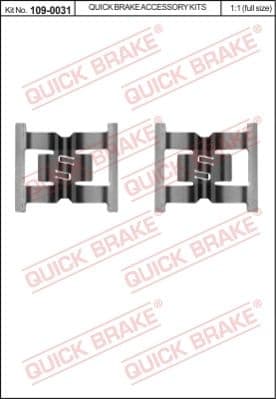 Brake pads accessory kit 109-0031