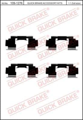 Brake pads accessory kit 109-1276