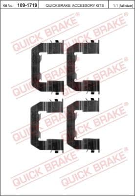 Brake pads accessory kit 109-1719