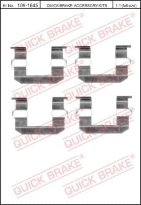 Accessory Kit, disc brake pad 109-1645