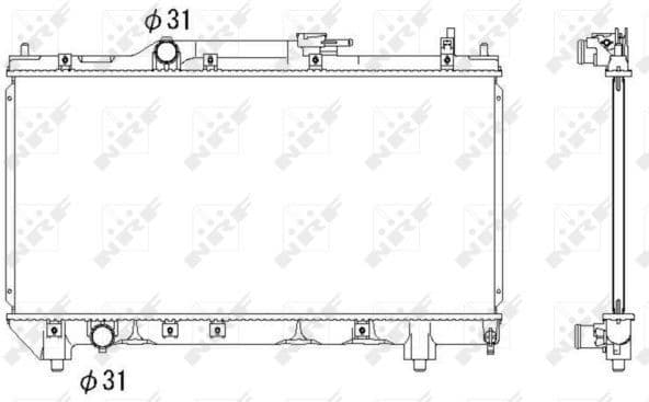 Radiator, engine cooling EASY FIT 53266