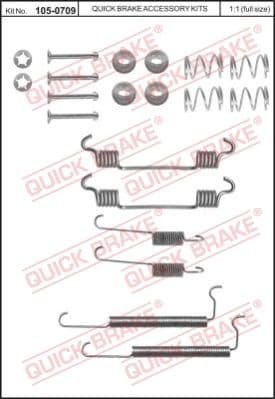 Brake shoes accessory kit 105-0709