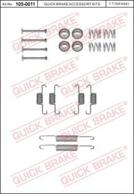 Brake shoes accessory kit 105-0011
