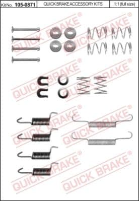 Brake shoes accessory kit 105-0871