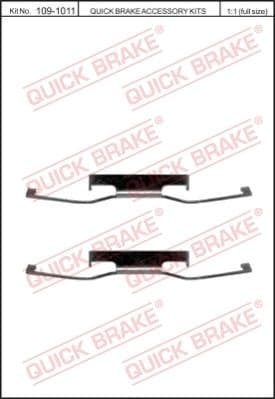 Accessory Kit, disc brake pad 109-1011