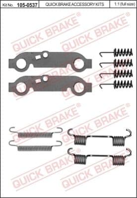 Accessory Kit, parking brake shoes 1050537