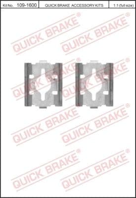 Brake pads accessory kit 109-1600
