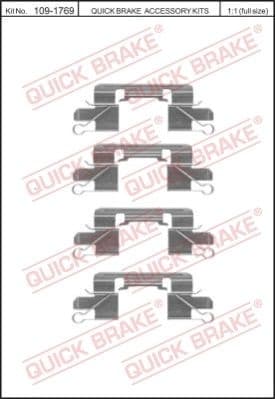 Brake pads accessory kit 109-1769