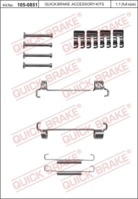 Brake shoes accessory kit 105-0851