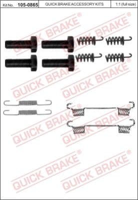 Brake shoes accessory kit 105-0865