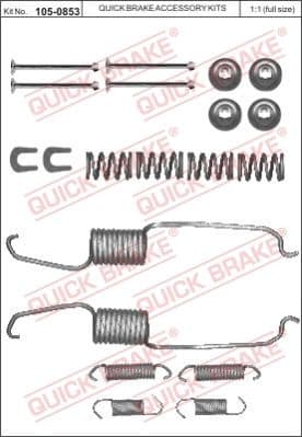 Brake shoes accessory kit 105-0853