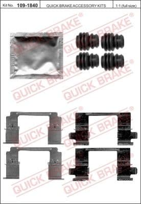 Brake pads accessory kit 109-1840