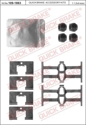 Accessory Kit, disc brake pad 109-1863