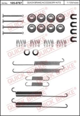 Brake shoes accessory kit 105-0787