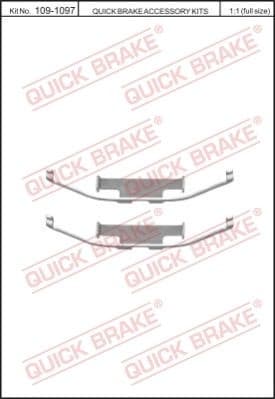 Brake pads accessory kit 109-1097