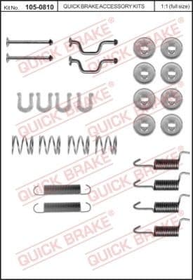 Brake shoes accessory kit 105-0810