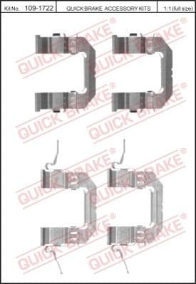 Brake pads accessory kit 109-1722