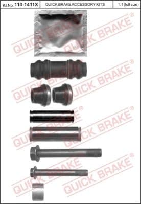 Brake caliper guide repkit 1131411X - image 2