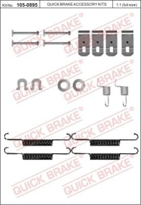 Brake shoes accessory kit 105-0895