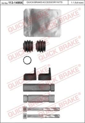 Brake caliper guide repkit 113-1499X