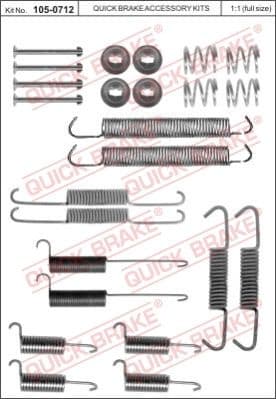 Brake shoes accessory kit 105-0712 - image 2