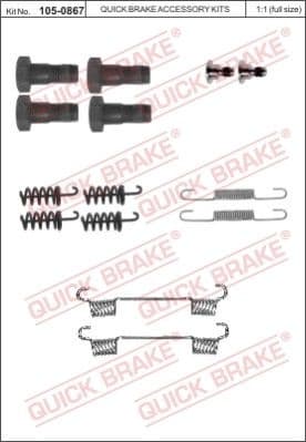 Accessory Kit, parking brake shoes 105-0867