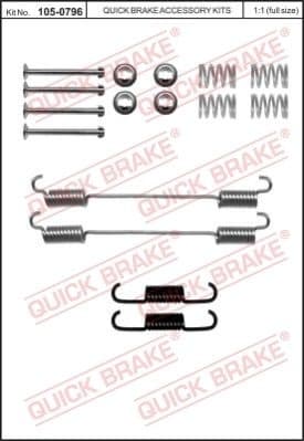 Brake shoes accessory kit 105-0796