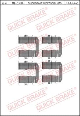 Brake pads accessory kit 109-1734